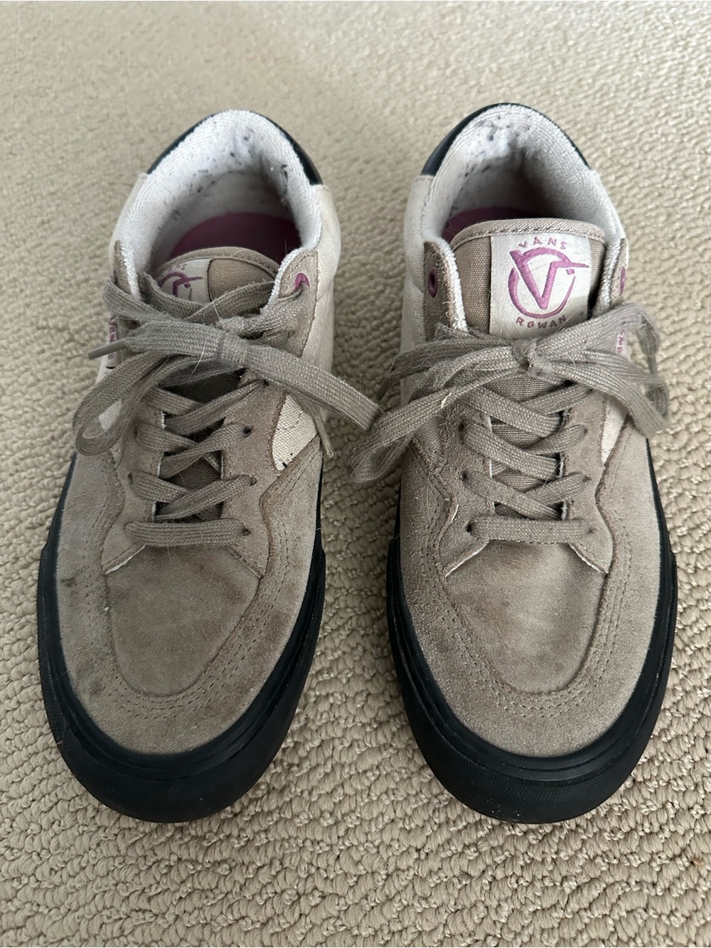Vans Rowan Pro Skate  Low-Top Sneakers in Desert Taupe with Black Sole